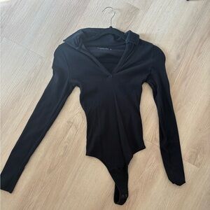 Abercrombie & Fitch Black Long Sleeve Bodysuit